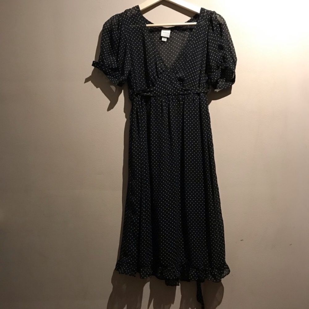 Merona black polka dot dress